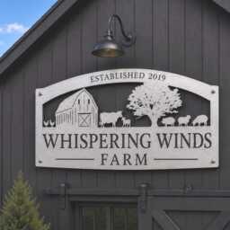 Farm Metal Sign Personalized Animal Plaque Barn Entrance Custom Ranch Name Homestead Marker Outdoor Steel Wall Livestock Cow Calf Pig Sheep - thumbnail 3