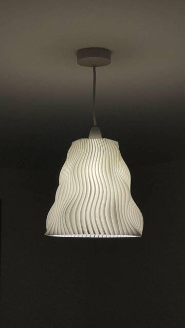 Modern Pleated Lampshade Geometric Hexagon Ceiling Light - image 1