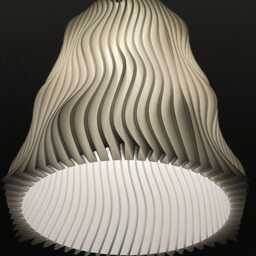 Modern Pleated Lampshade Geometric Hexagon Ceiling Light - thumbnail 2
