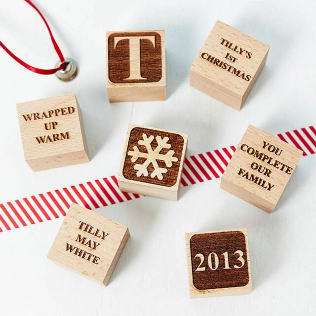 Personalised Babys First Christmas Block - image 1