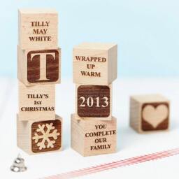 Personalised Babys First Christmas Block - thumbnail 2