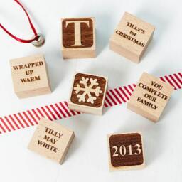 Personalised Babys First Christmas Block