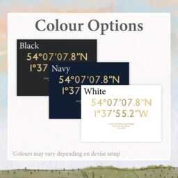 Personalised Foil Coordinates Print - Custom Wedding Gift Engagement Present Anniversary Metallic Gold Or Silver Va226 - thumbnail 2