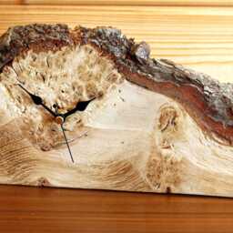 Natural Wood Mantel Clock - 31cm Oak Handmade Farmhouse Country Chic Gift Off The Wall Clocks - thumbnail 2