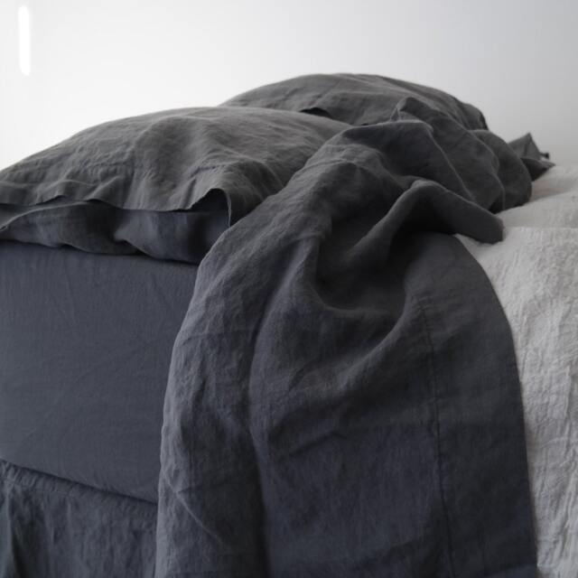 Linen Sheets Set Of 4 Pieces. France Linen Top & Fitted Sheet Two Pillowcases - image 1