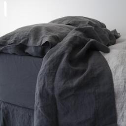 Linen Sheets Set Of 4 Pieces. France Linen Top & Fitted Sheet Two Pillowcases