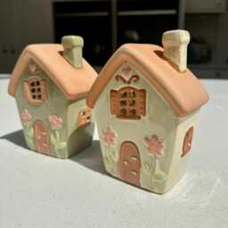 Ceramic Tea Light Houses in Various Colours - thumbnail 2