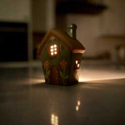 Ceramic Tea Light Houses in Various Colours - thumbnail 4