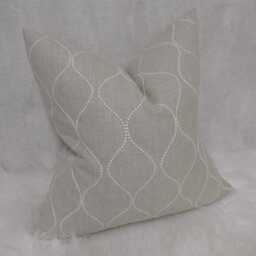 John Lewis & Partners Ellewood Knot Fabric Cushion Cover White Embroidery Ogee Style Pillow Throw Scatter Cover Country Home - thumbnail 3