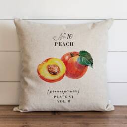 Peach Pillow Cover - 18 X 20 Botanical Floral Herbs Spring Home Decor Summer Throw Garden - thumbnail 1