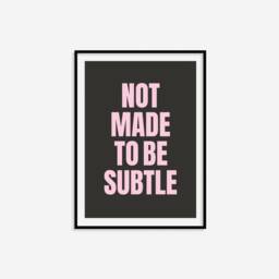 Not Made To Be Subtle Print - Feminism Wall Print, Home Decor, Affirmation Minimalist Art, Feminist - thumbnail 3