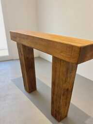 Console Table Rustic Chunky From Solid Oak For Hallway Standing Desk - Home Decor Beautiful Wood Also Available As Bench