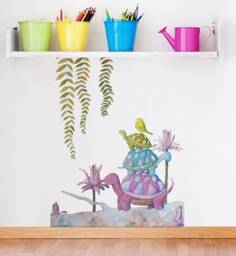 Silly Stacked Turtles Wall Sticker Decal - Kids Stickers, Animals Childrens Decals, Art, Room, Girl, Boy