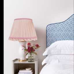 Pink Striped Lampshade With Frill - thumbnail 2