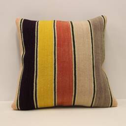 Vintage Throw Kilim Pillow 18x18 - 45x45 cm Turkish Pillow Minimalist Cushion Cover Sofa Pillows 4Kbf-503