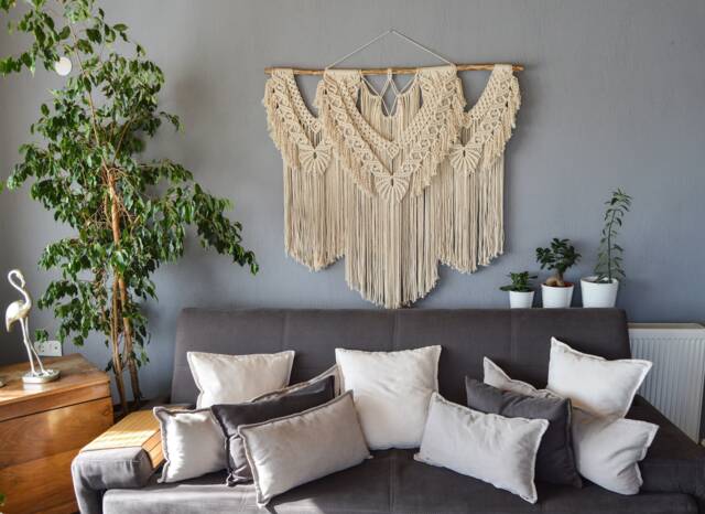 Extra Large Macrame Wall Hanging, Wedding Backdrop Arch, Bohemian Decoration, Woven Tapestry, Mural, Headboard - image 1