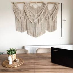 Extra Large Macrame Wall Hanging, Wedding Backdrop Arch, Bohemian Decoration, Woven Tapestry, Mural, Headboard - thumbnail 4