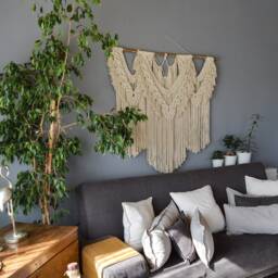 Extra Large Macrame Wall Hanging, Wedding Backdrop Arch, Bohemian Decoration, Woven Tapestry, Mural, Headboard - thumbnail 3