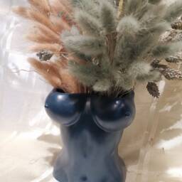 Handmade Female Torso Vase Succulent Planter, Organizer Pot-Plant Pot - thumbnail 3
