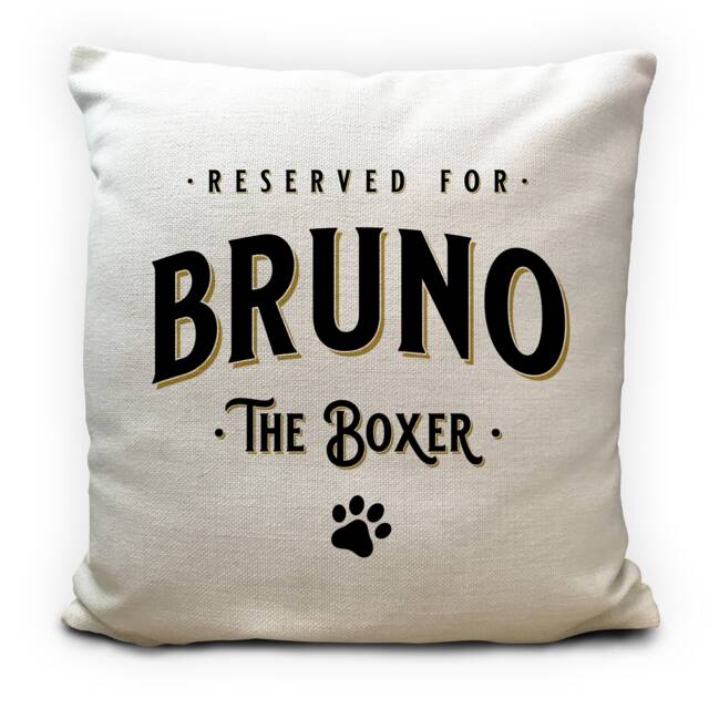 Personalised Dog Name Cushion Cover, Reserved Pet Bed Pillow, Your & Breed, Decorative Home Decor, Machine Washable - 40cm 16 Inch - image 1