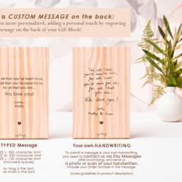 Personalized 50Th Anniversary Photo Frame Engraved Natural Pine Wood - thumbnail 4