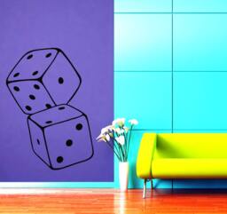 Casino Wall Decals Two Dices Decal Home Vinyl Stickers Bedroom Decor Art Widow Cc30