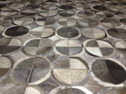 Patchwork Cowhide Rug. Model Ba, Free Shipping - Mix Of Greys
