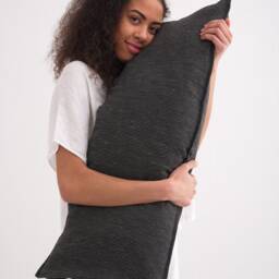 Natural Linen Bedding Pillowcase With Zipper, Long Lumbar Pillow 14x36 Cover, Sham - thumbnail 2