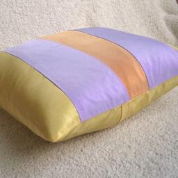 Yellow Lavender Orange Decorative Pillow Cover 16 in Taffeta Sienna Design - thumbnail 2