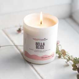 Handmade Bella Bliss Soy Wax Candle - Vanilla Floral Musk Home Fragrance