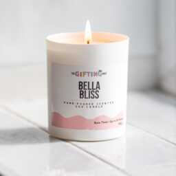 Handmade Bella Bliss Soy Wax Candle - Vanilla Floral Musk Home Fragrance - thumbnail 2