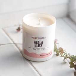 Handmade Bella Bliss Soy Wax Candle - Vanilla Floral Musk Home Fragrance - thumbnail 3