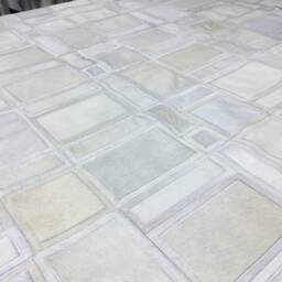 Ivory Cowhide Patchwork Rug - Handmade Leather Area Carpet - thumbnail 2