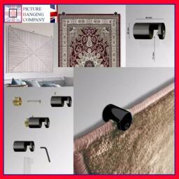 Matte Rug Hanging Kit Carpet, Tapestry Wall Display - Set Of 2 - thumbnail 2