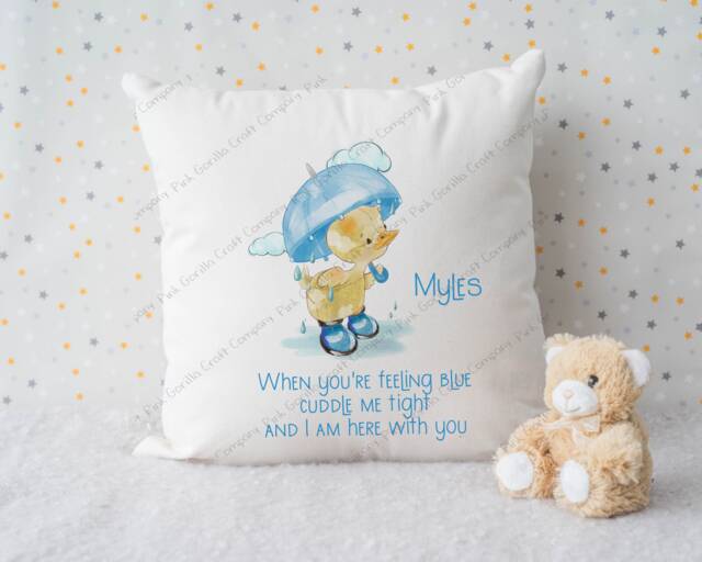 Worry Cushion, Cushion For Child, Sleep Aid, Childs Duck Cushion, Pillow, Personalised Duck, Gift - image 1