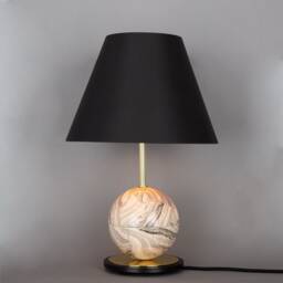 Byrd Marbled Ceramic Table Lamp With Fabric Shade 12 - thumbnail 1