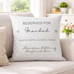 Personalised Grandad Cushion - Christmas Gift For Pocket Reserved Grandpa Gifts From Grandkids