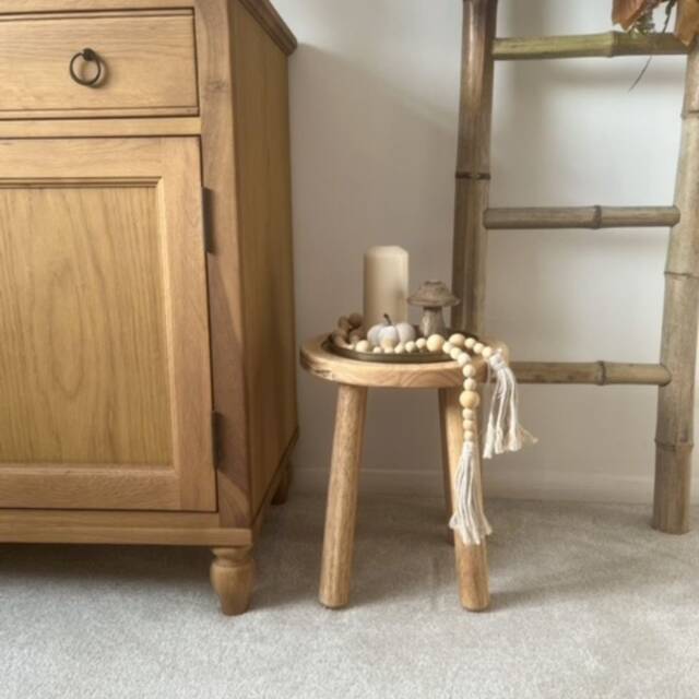 Rustic Reclaimed Wood Stool - Small Plant Table - image 1