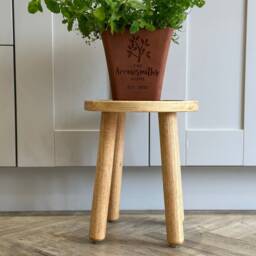 Rustic Reclaimed Wood Stool - Small Plant Table - thumbnail 4