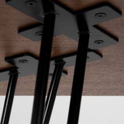 Kuub - Mid Century Style Walnut Desk With Black Drawers & Hairpin Legs - thumbnail 4