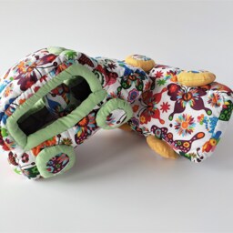 Handmade Plush Toy Car Floral Cotton Decor - thumbnail 3