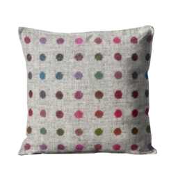 Abraham Moon Multispot, Silver, 100% Pure Wool Double - Sided Cushion Cover, Throw Pillow Homeware Decor - thumbnail 1
