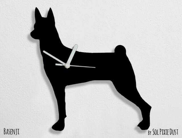 Basenji Dog - Wall Clock Silhouette - image 1