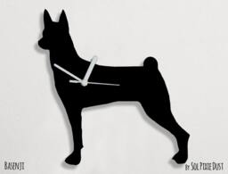 Basenji Dog - Wall Clock Silhouette - thumbnail 1