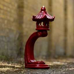 Fantasy Large Red Pagoda Statue Concrete Lantern Sculpture Outdoor Japanese Decoration Pagoda Lover Gift Zen Garden Ornament Gift - thumbnail 2