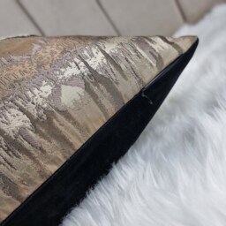 Glamorous Luxury Cushion Cover New Home Moroccan Style Bronze & Black Inca Fabric Designer Handmade Pillow Sham Throw - thumbnail 3