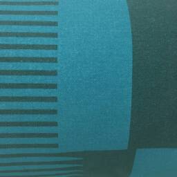 Combed Stripe Cushion - Teal, Turquoise + Olive - thumbnail 4