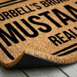 Funny Doormat, Doorbell Broken Yell Mustard, Natural Coir Welcome Mat - thumbnail 2