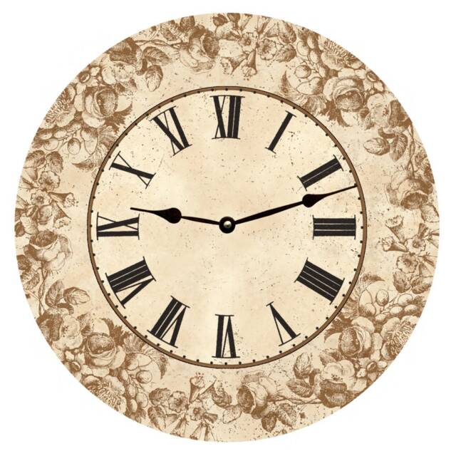 Floral Golden Toile Clock - Wall Clock - image 1