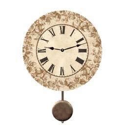 Floral Golden Toile Clock - Wall Clock - thumbnail 2